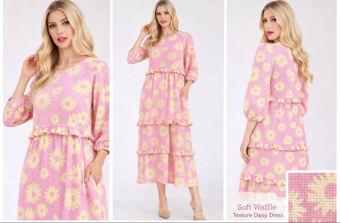 Pink Women’s Plus Daisy Dress