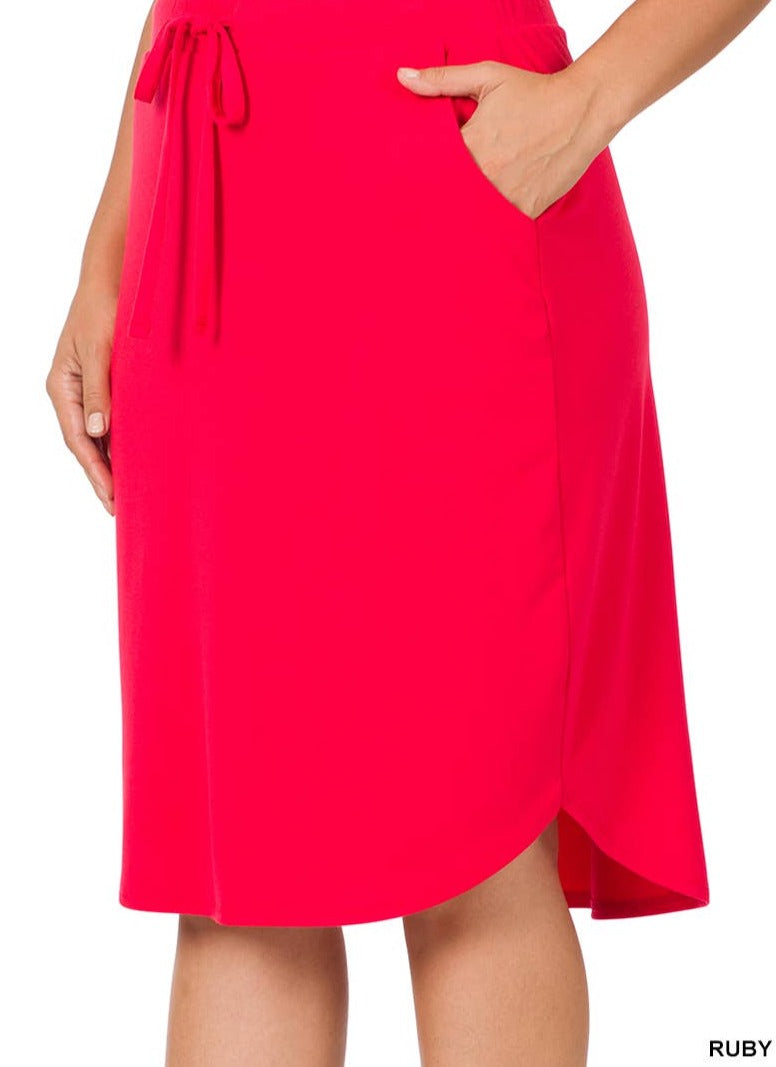 Plus Size Ruby Red Weekender Skirt