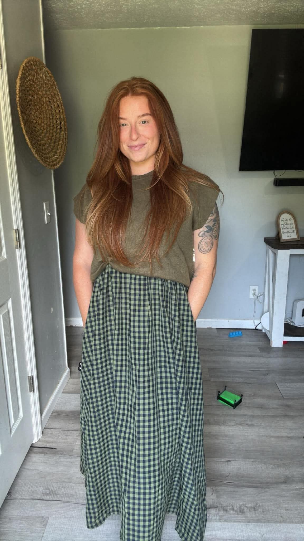 Sammi Sweater Top Plaid Dress