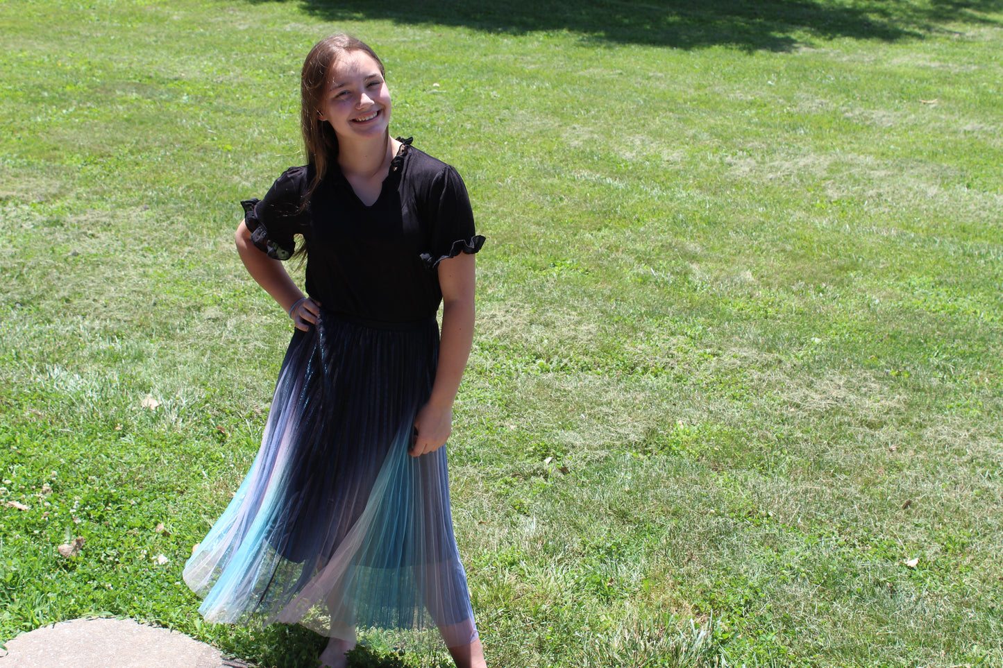 Shimmery Pastel Rainbow Skirt