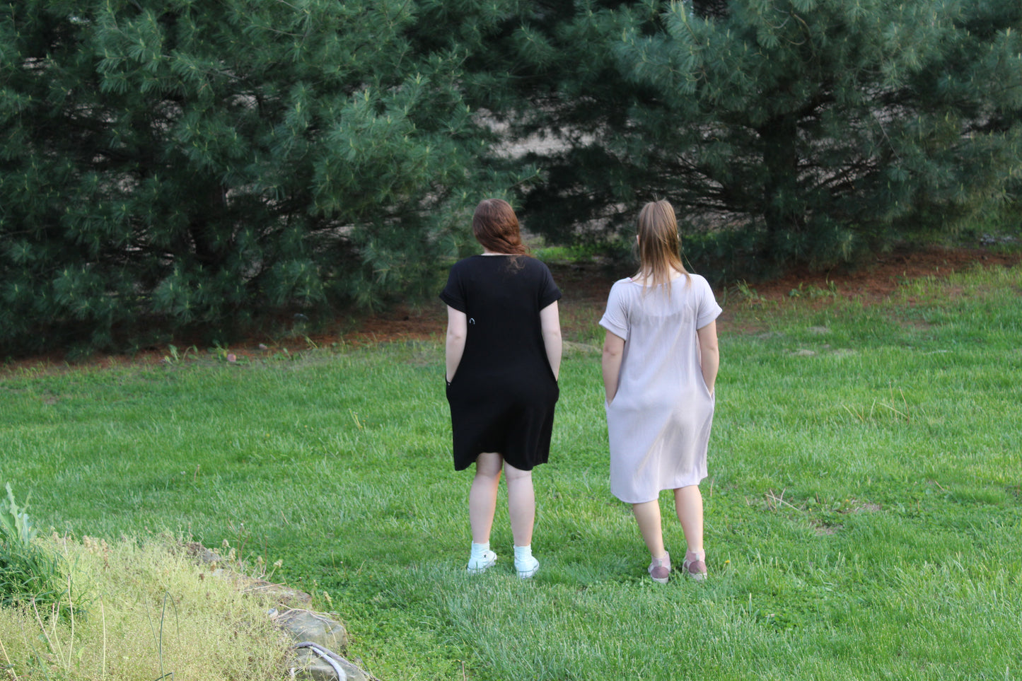 Ribbed T-shirt Dress W/ Pockets