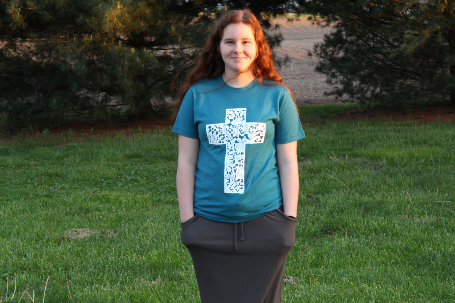 Lace Cross Tee