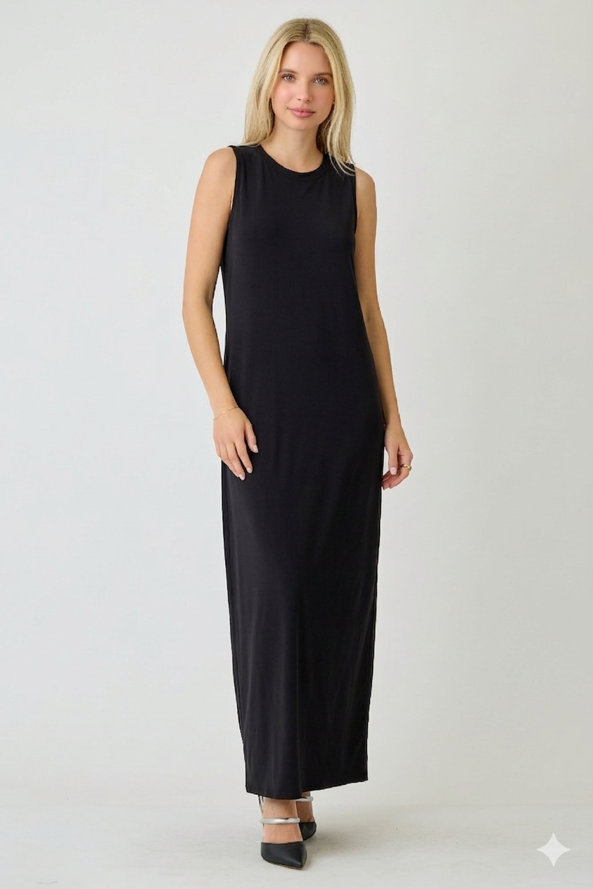 Black Women’s Plus Sleeveless Maxi Dress
