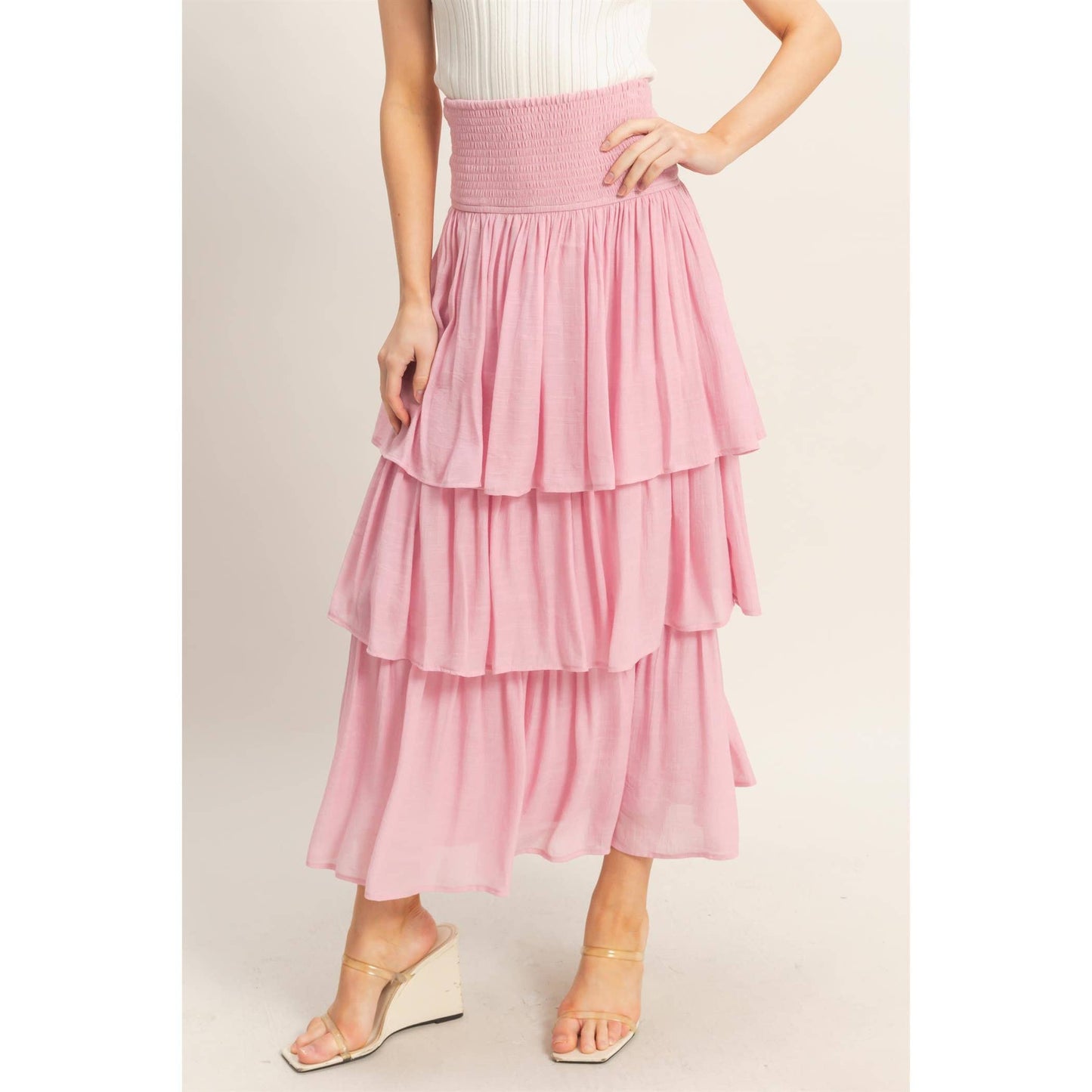 Tiered Smocked Skirt