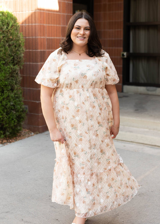 Alina Plus Floral Lace Dress