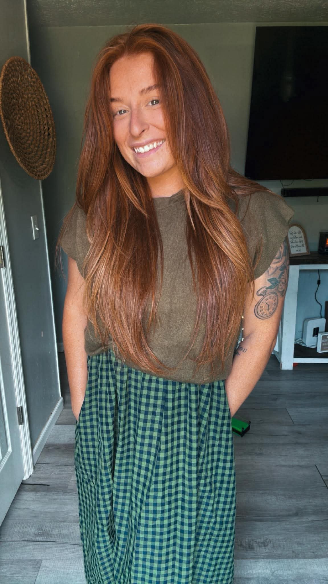 Sammi Sweater Top Plaid Dress