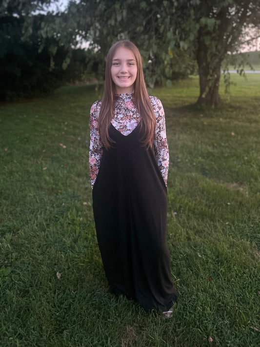 Black Stretchy Maxi Dress
