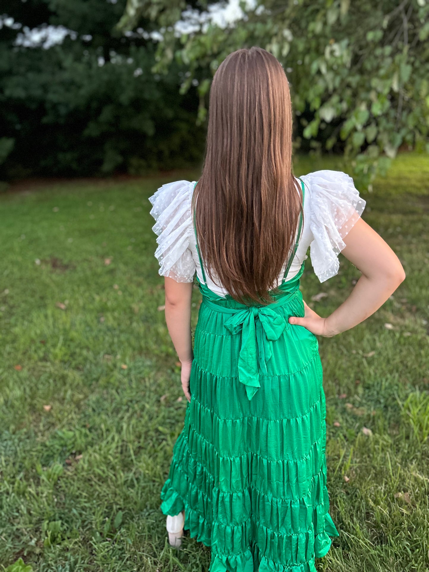Open Back Ruffle Dress