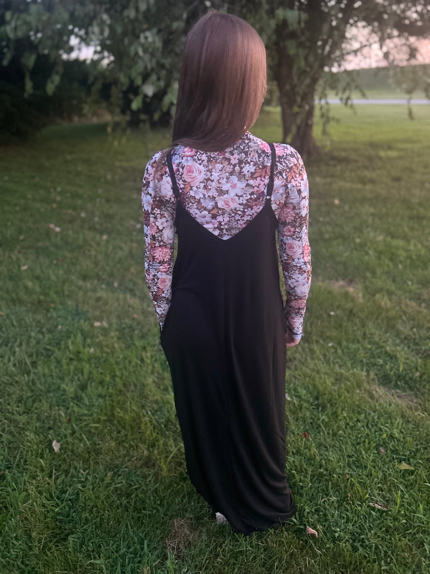 Floral Mesh Layering Top