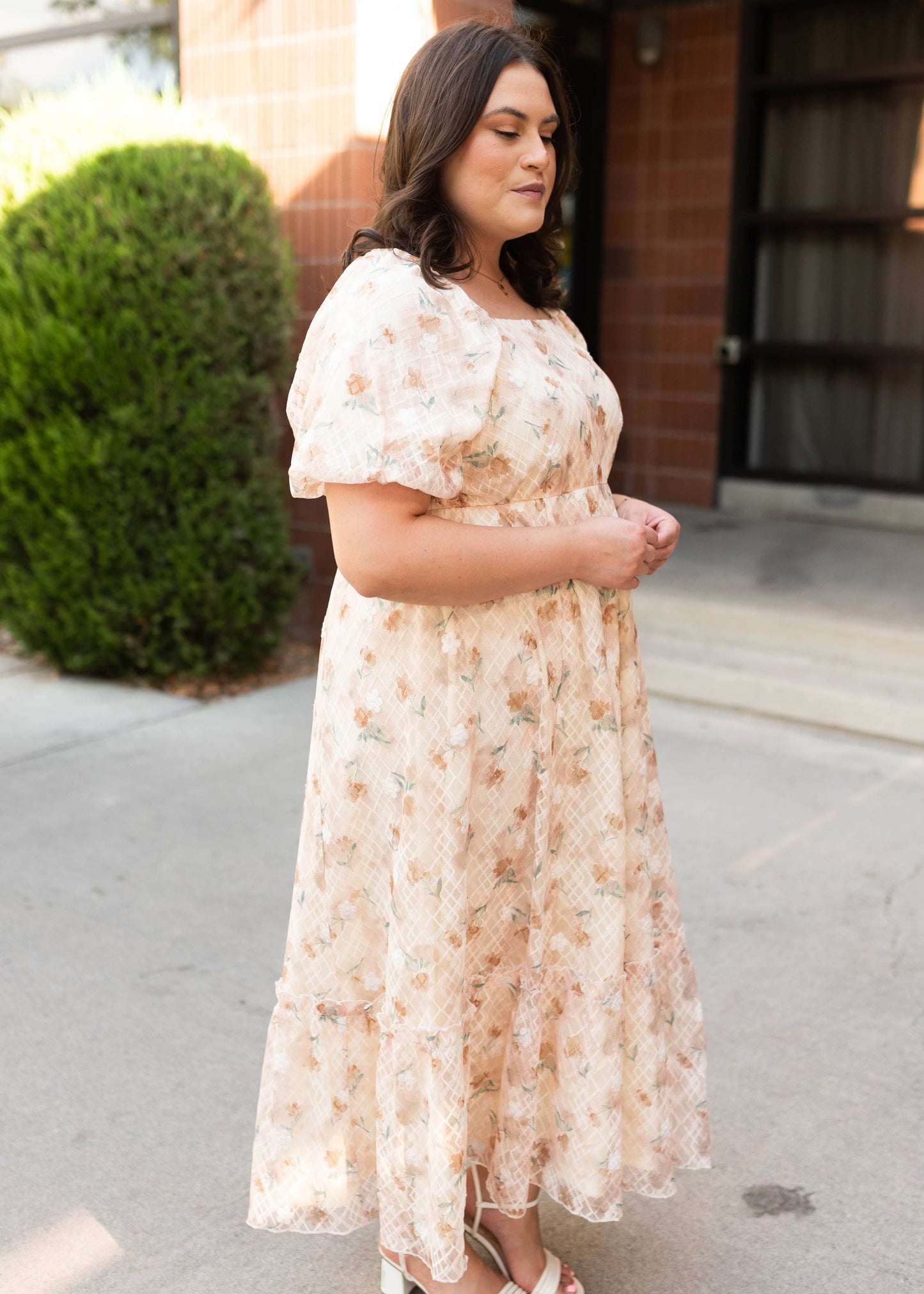 Alina Plus Floral Lace Dress