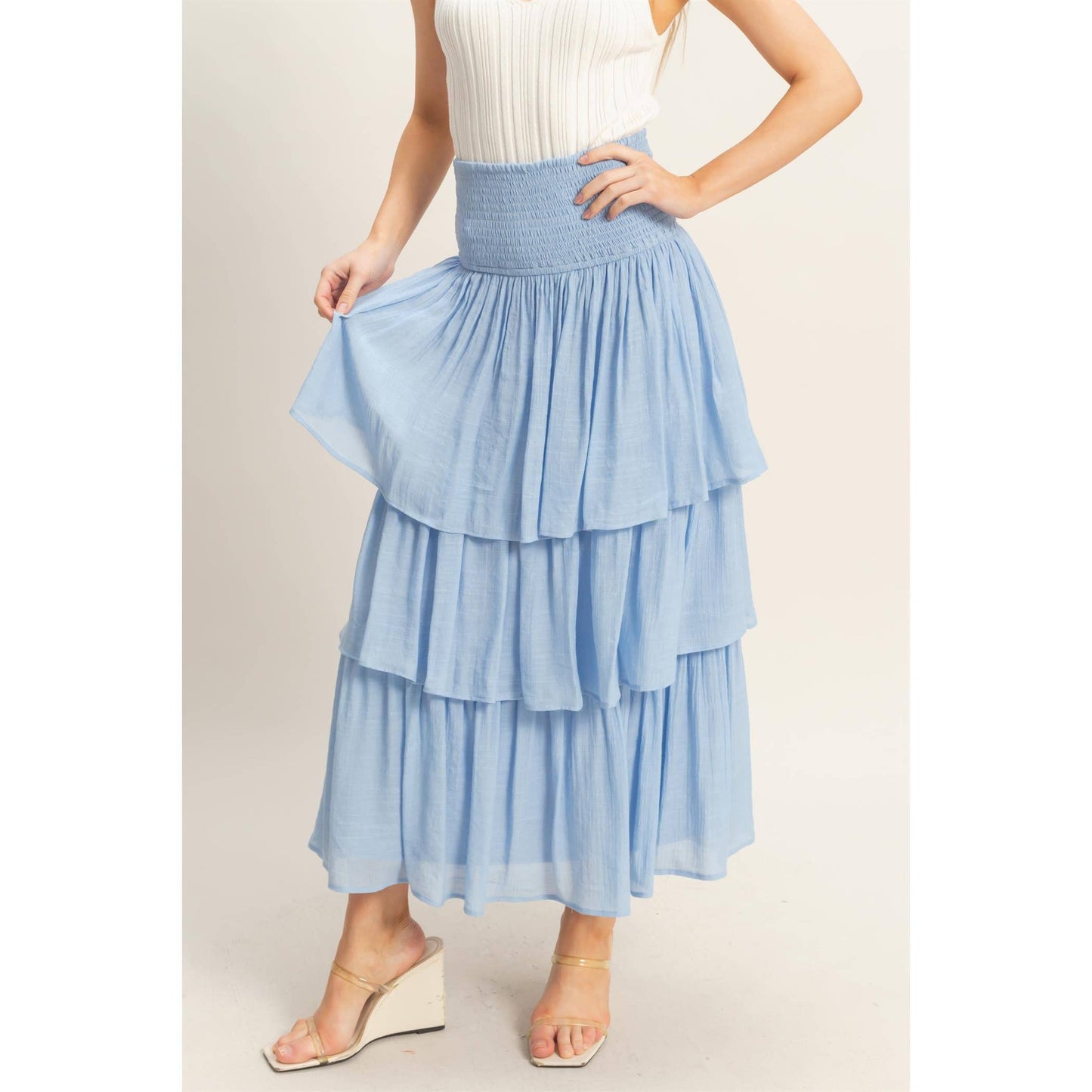 Tiered Smocked Skirt