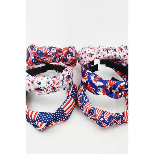 Patriotic Top Knot Headbands