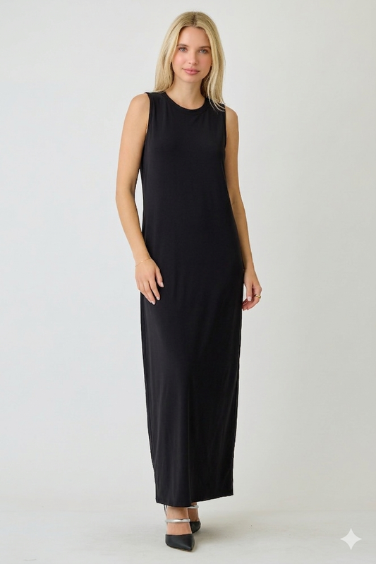 Black Women’s Plus Sleeveless Maxi Dress