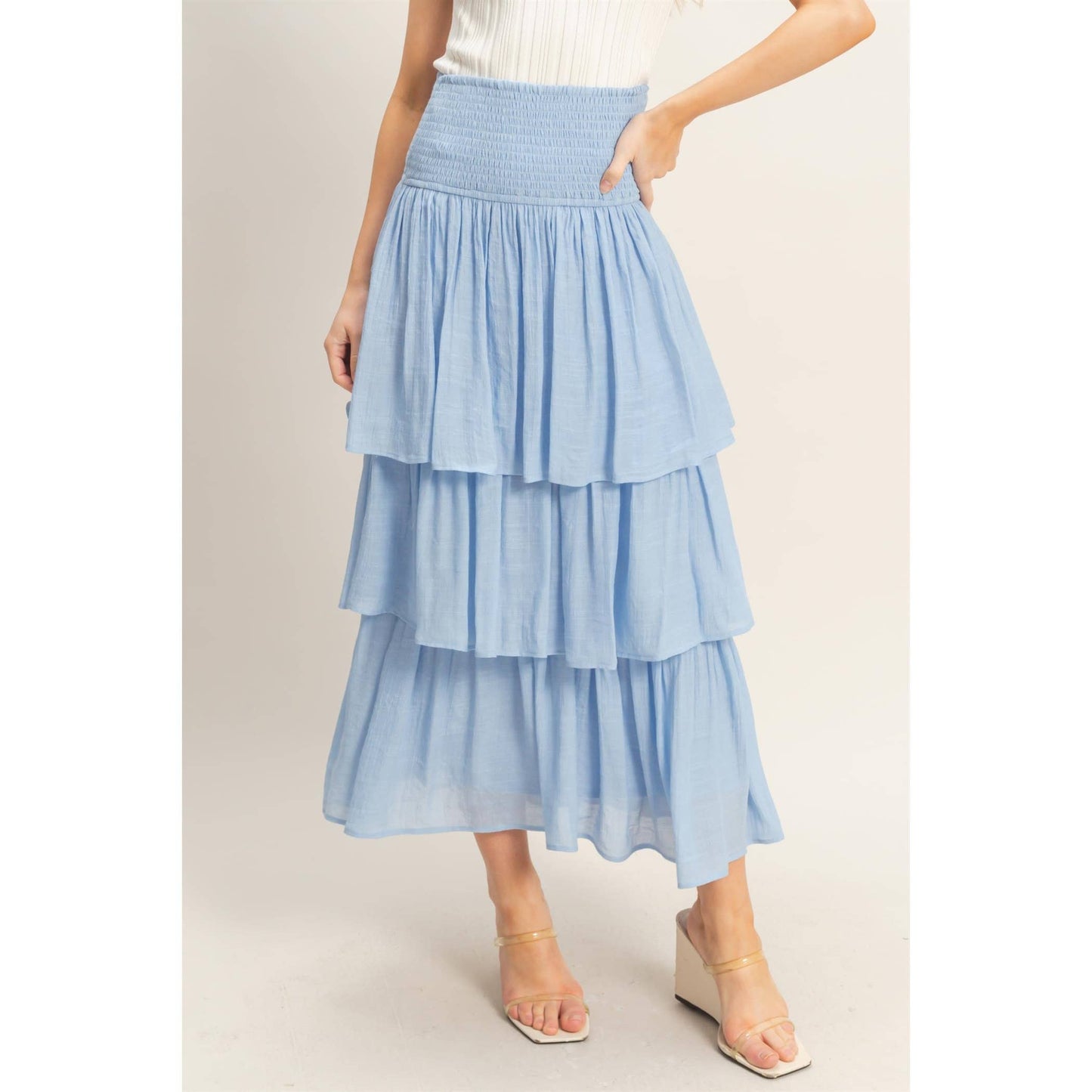 Tiered Smocked Skirt